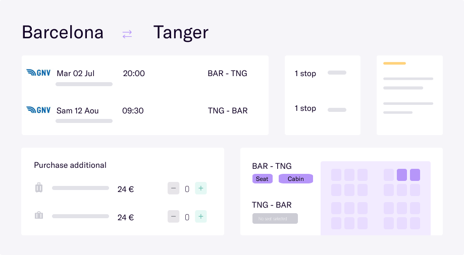 BookingFerry Interface